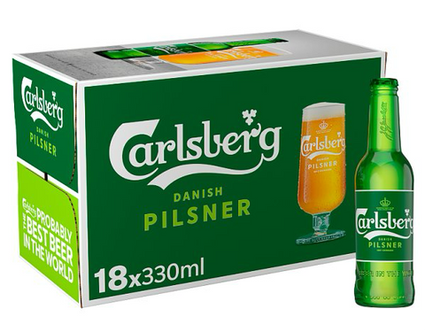 Carlsberg Danish Pilsner Lager Bottles 18x330ml