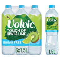 Volvic Touch of Kiwi & Lime Sugar free 6 x 1.5L