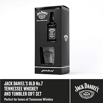 Jack Daniel's Mini & Tumbler Set (raised etched glass)