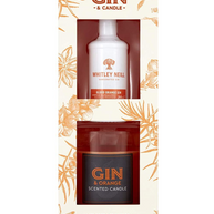 Whitley Neill Blood Orange Gin & Scented Candle Gift Set, 5cl