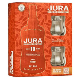 Jura 10 Year Old Single Malt Whisky 2 Glasses Gift Pack 70 cl