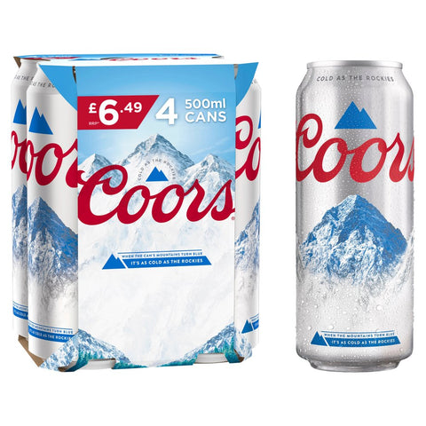 Coors Lager 24 x 500ml cans