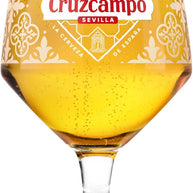 Cruzcampo Nucleated Pint Glass - 20oz Chalice