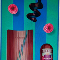 Smirnoff Raspberry Crush Flavoured Vodka 5cl & Hi-Ball Glass & Straw Gift Set