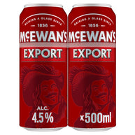 McEwan's Export Original Scottish Premium Ale Beer 24 x 500ml Cans