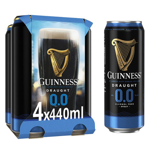 Guinness Draught 0.0 Alcohol Free Stout 24 x 440ml Cans