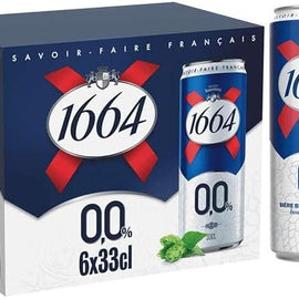 1664 Kronenbourg Biere Blonde Alcohol Free 6x33cl Cans