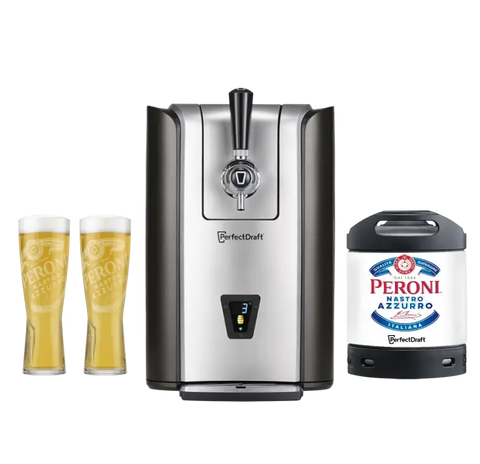 PerfectDraft Pro Peroni Nastro Azzurro Beer Pump Dispenser Starter Bundle