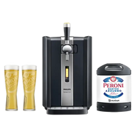 PerfectDraft Peroni Nastro Azzurro Draft System Starter Bundle  - Black & Silver