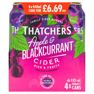 Thatchers Apple & Blackcurrent Cider 24 x 440ml Cans PMP £6.69