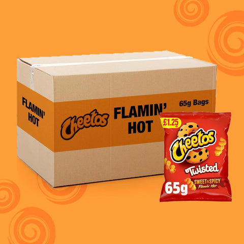 Cheetos Twisted Crisps Sweet & Spicy Snacks PM£1.25 18x65g