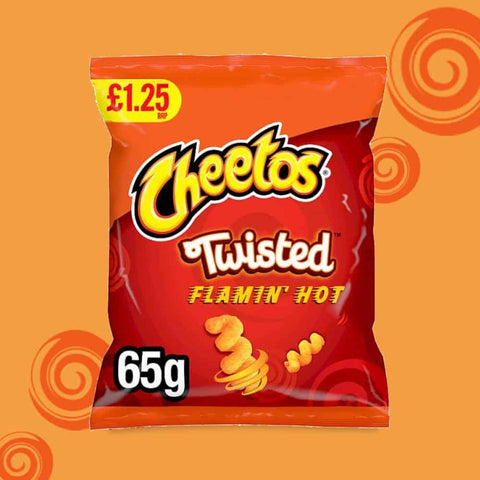 Cheetos Twisted Crisps Sweet & Spicy Snacks PM£1.25 18x65g