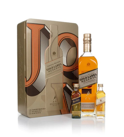 Johnnie Walker Gold Label Reserve Whisky 70cl Gift Set with 2 Miniatures