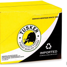 Tusker Kenyan Lager 12 x 500ml Bottles - Dated March 2025