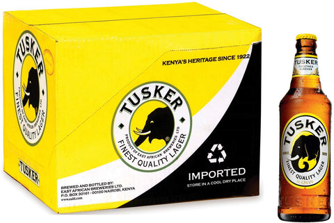 Tusker Kenyan Lager 12 x 500ml Bottles - Dated March 2025