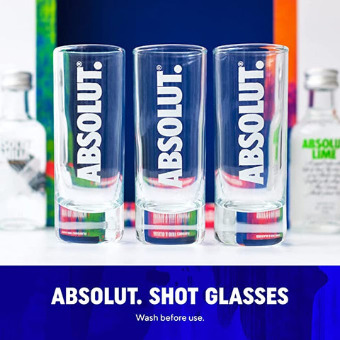 Absolut Vodka Glass & Miniature 3 x 5cl Gift Set